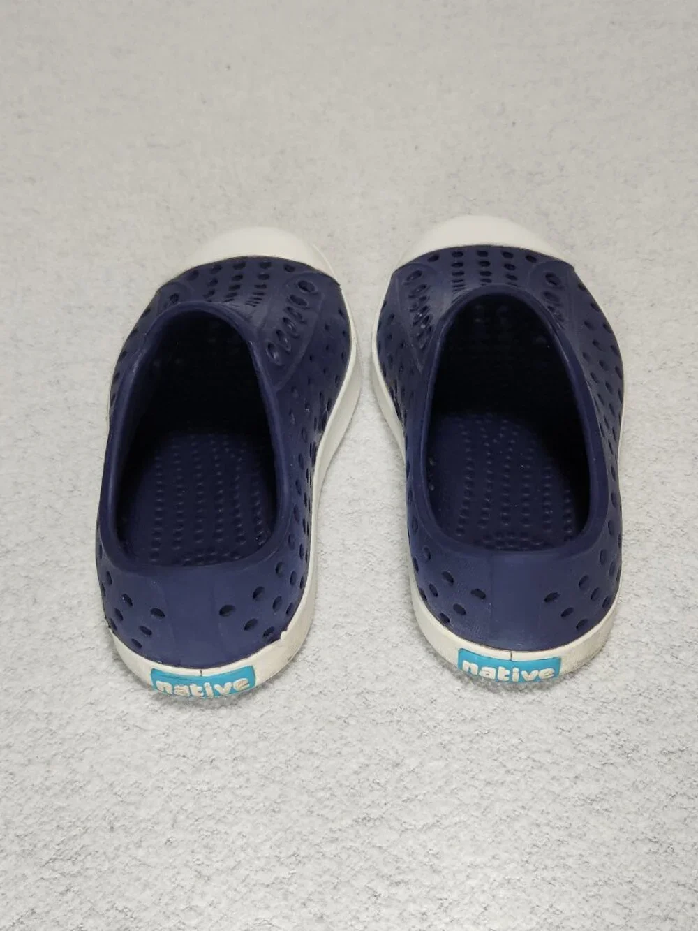 Native Kid's Navy Blue Jefferson slip-on shoes Toddler Size C7